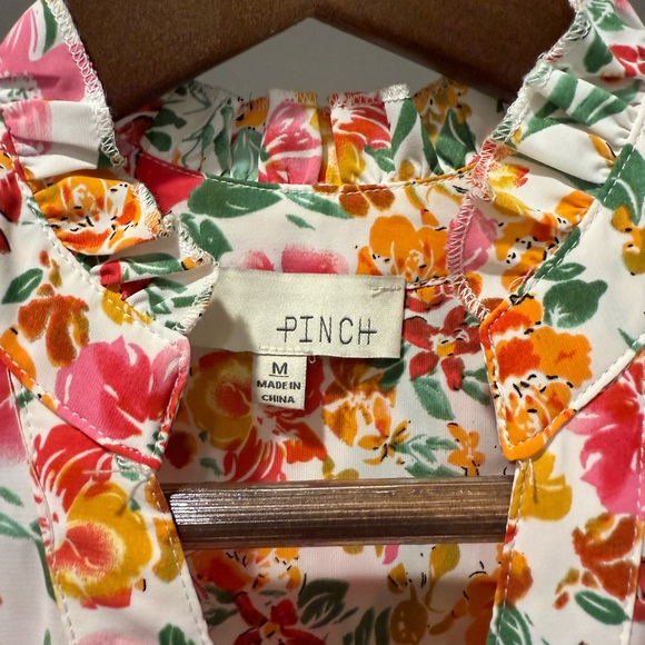 Pinch White Floral Ruffle Maxi Dress Size M | Garden | Cottagecore | Vacation - Picture 4 of 13